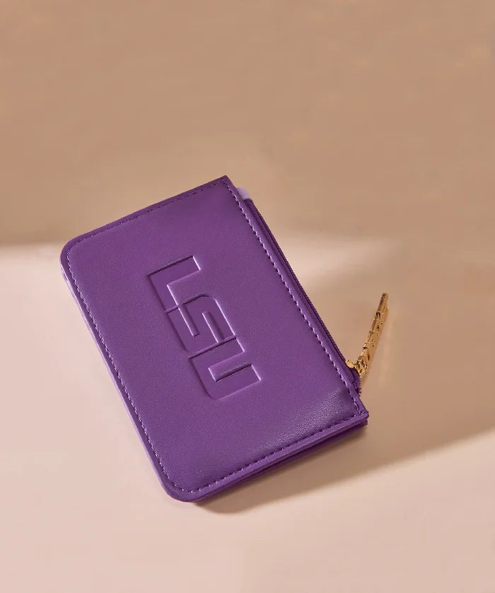 Louisiana State University Fighting Tigers Zip Card Case