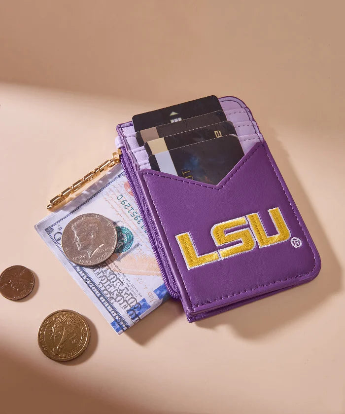 Louisiana State University Fighting Tigers Zip Card Case
