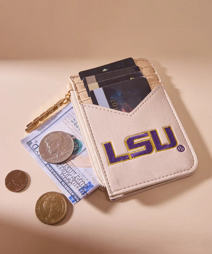 Louisiana State University Fighting Tigers Zip Card Case