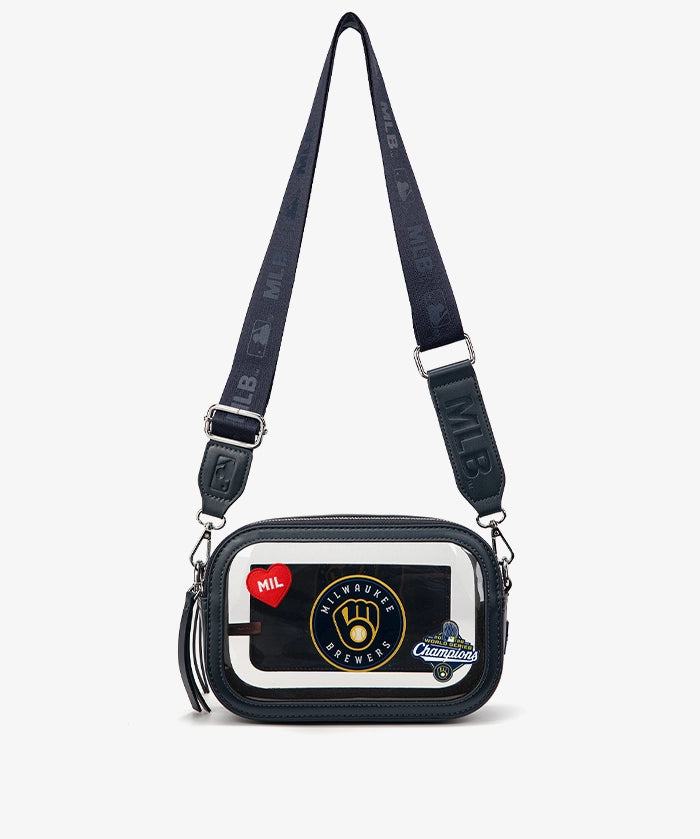 MLB Milwaukee Brewers Championship Clear Crossbody Bag