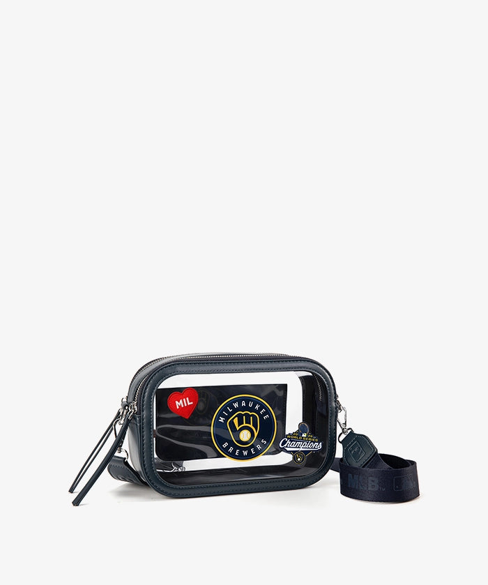 MLB Milwaukee Brewers Championship Clear Crossbody Bag