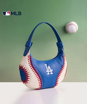 MLB Los Angeles Dodgers Hobo Bag With Baseball Seams