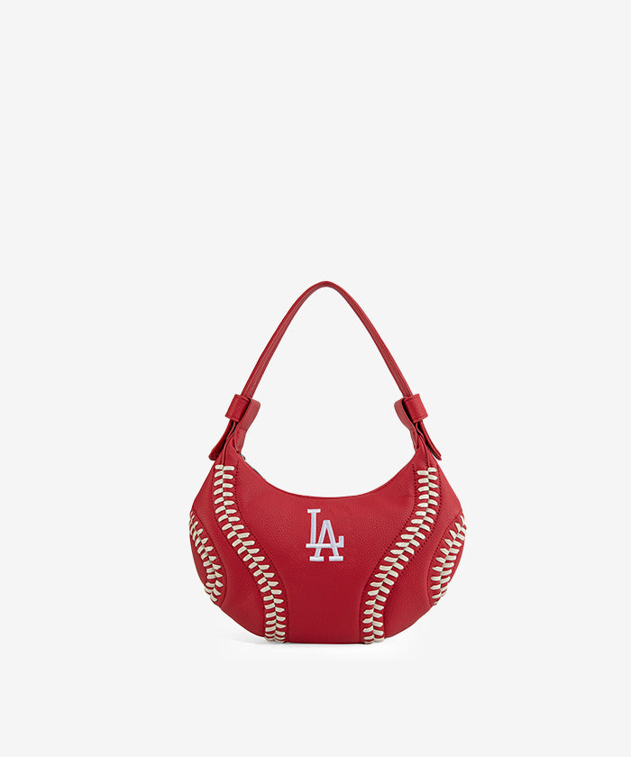 MLB Los Angeles Dodgers Hobo Bag With Baseball Seams