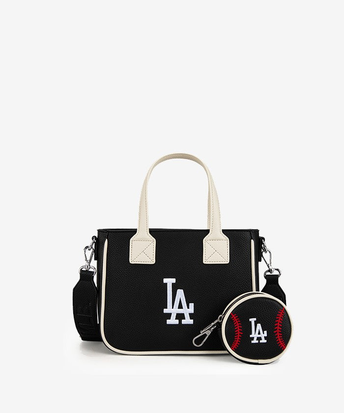 MLB Los Angeles Dodgers Tote Bag with Baseball Coin Pouch