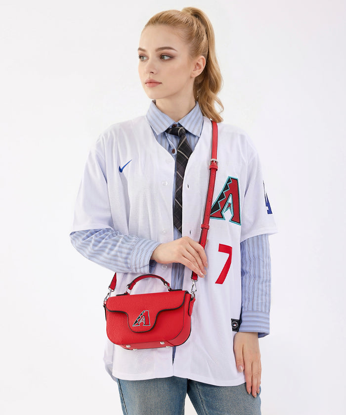 MLB Arizona Diamondbacks Flap Crossbody Bag with Top Handle