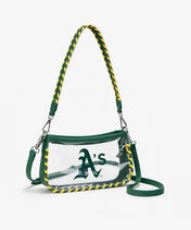 MLB Athletics Clear Bag with Baseball Stitch