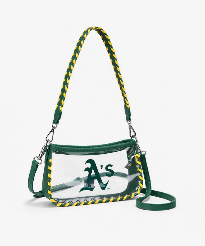 MLB Athletics Clear Bag with Baseball Stitch