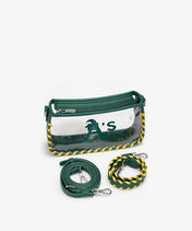 MLB Athletics Clear Bag with Baseball Stitch