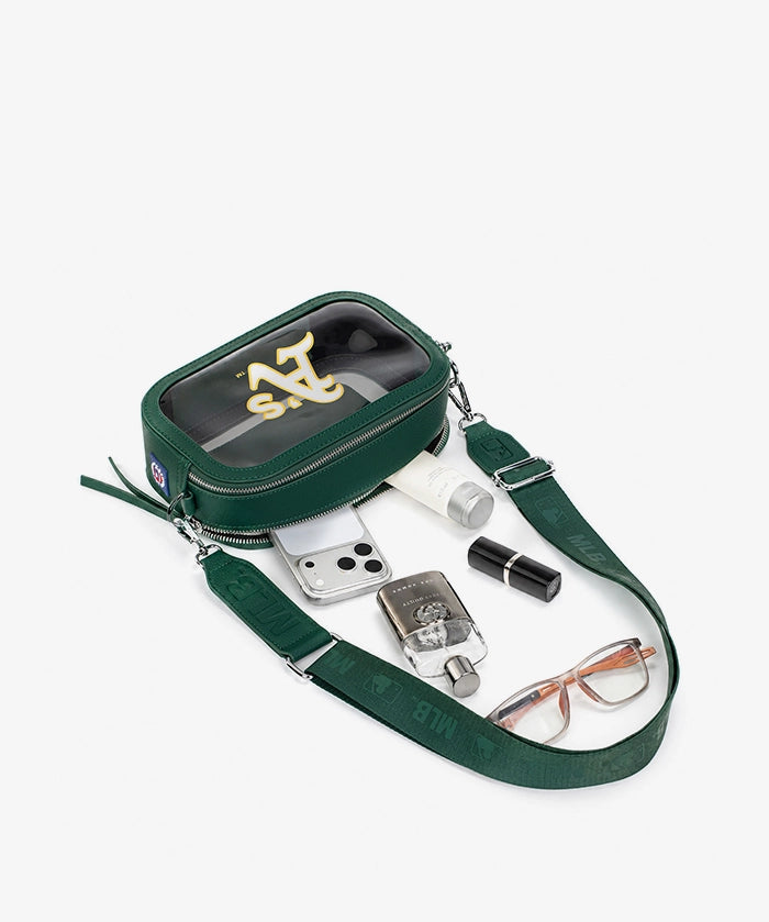 MLB Athletics Clear Crossbody Bag