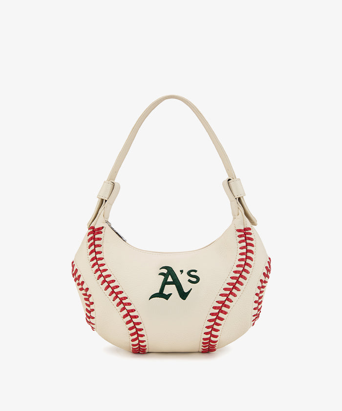 MLB Athletics Hobo Bag With Baseball Seams