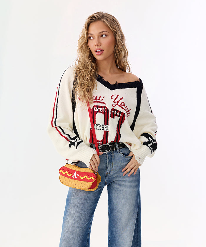 MLB Athletics Hot Dog Crossbody Bag