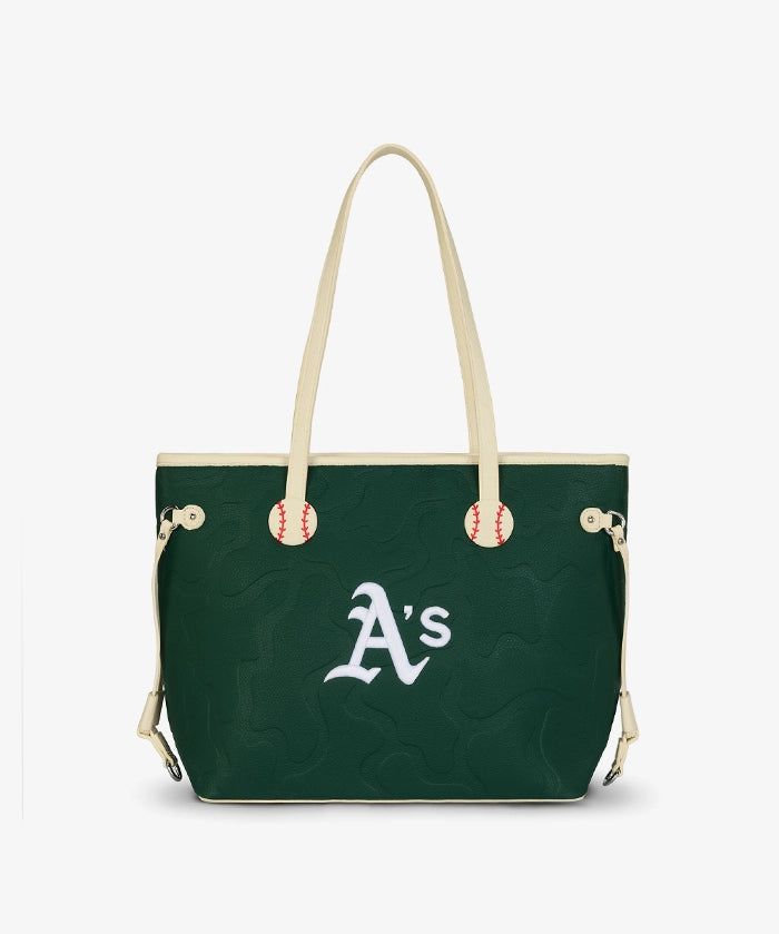 MLB Athletics Tote Bag with Wristlet Wallet