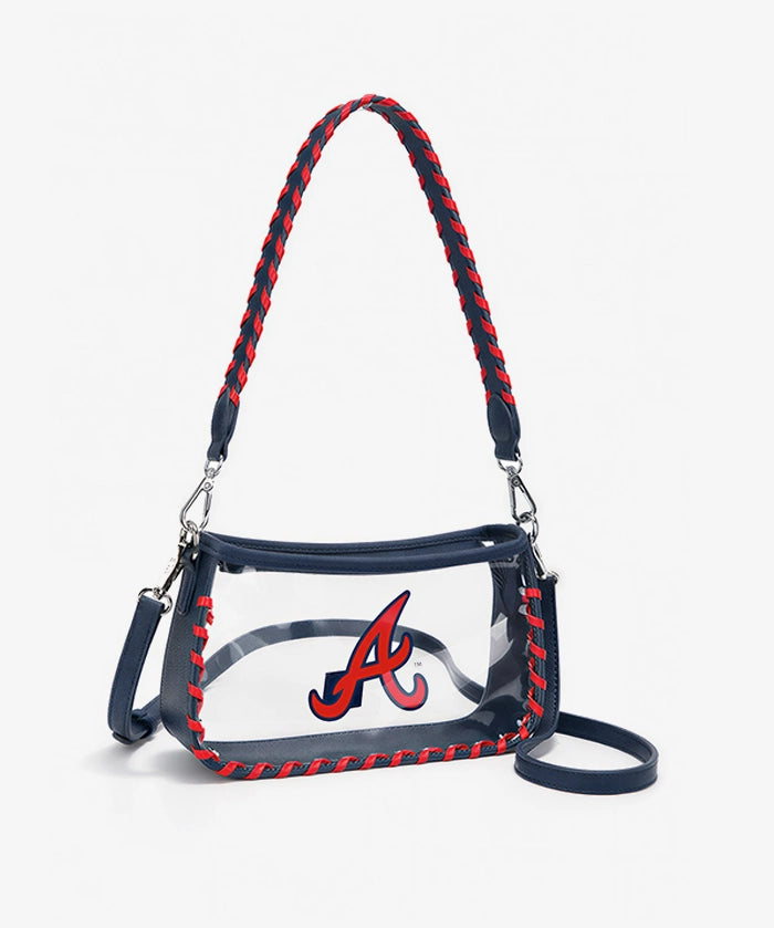 MLB Atlanta Braves Clear Bag with Baseball Stitch
