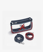 MLB Atlanta Braves Clear Bag with Baseball Stitch