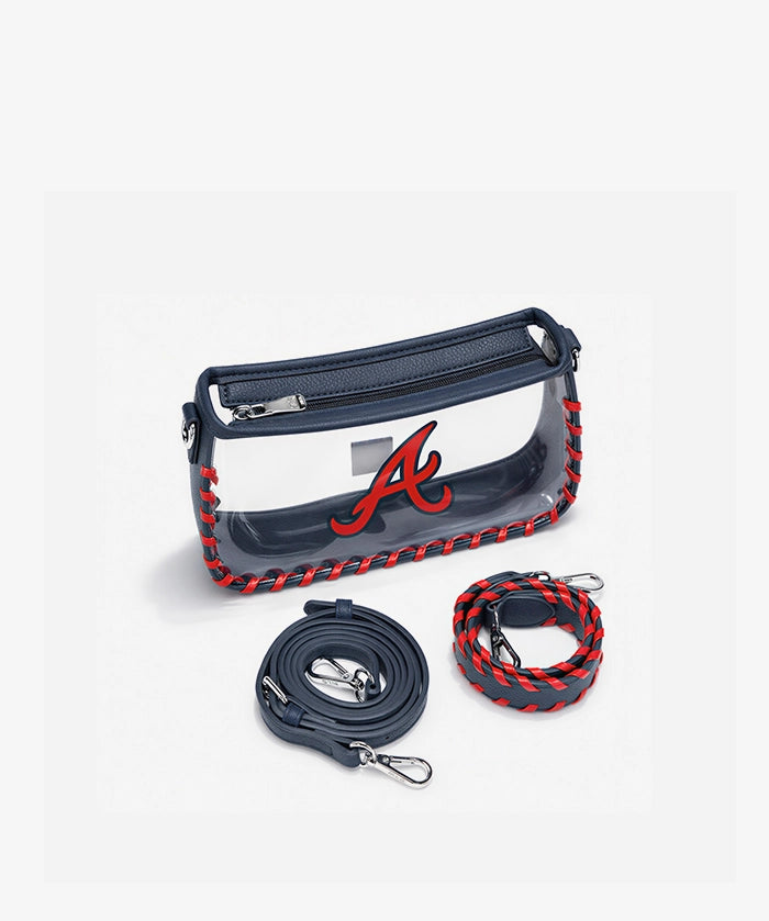 MLB Atlanta Braves Clear Bag with Baseball Stitch