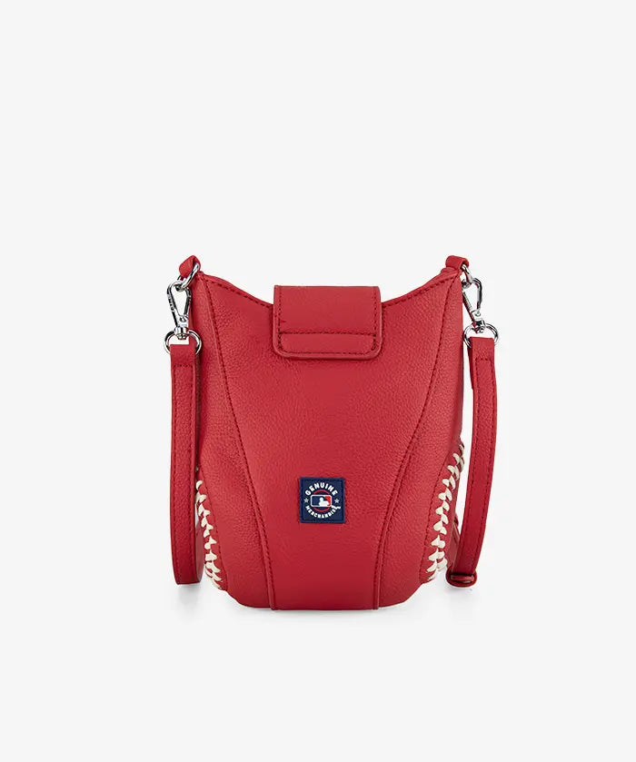 MLB Atlanta Braves Crossbody Bag With Baseball Seam