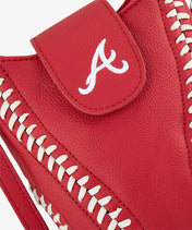 MLB Atlanta Braves Crossbody Bag With Baseball Seam