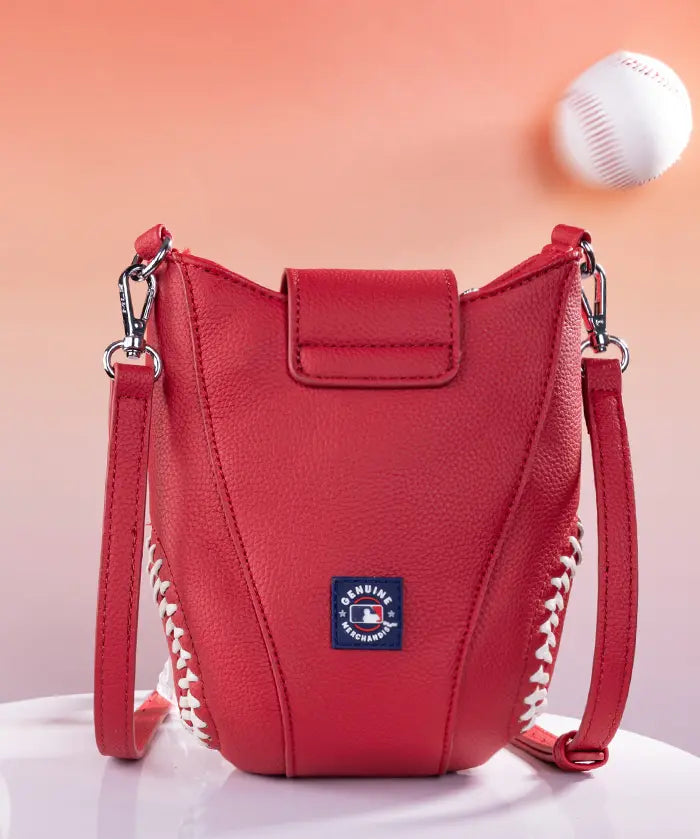 MLB Atlanta Braves Crossbody Bag With Baseball Seam
