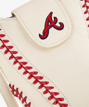 MLB Atlanta Braves Crossbody Bag With Baseball Seam