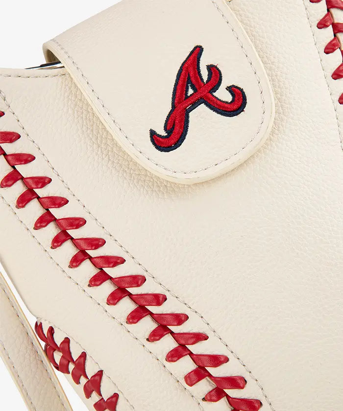 MLB Atlanta Braves Crossbody Bag With Baseball Seam