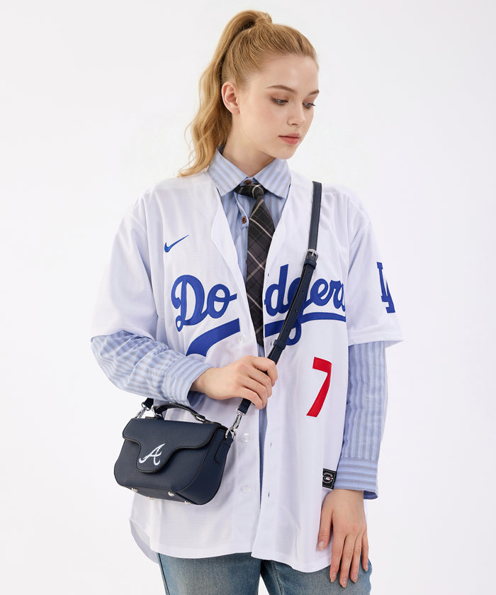 MLB Atlanta Braves Flap Crossbody Bag with Top Handle