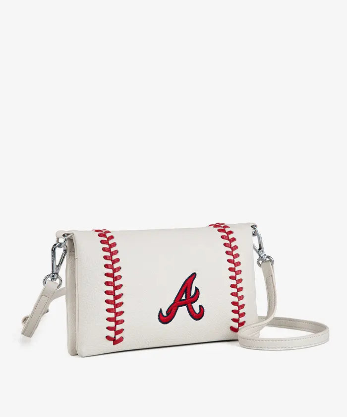 MLB Atlanta Braves Leather Crossbody Purse