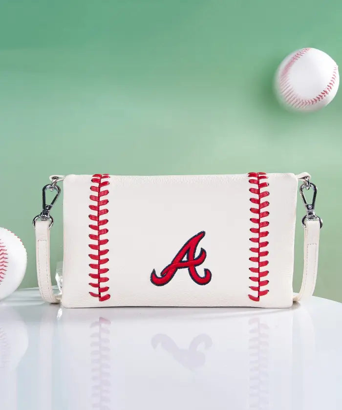MLB Atlanta Braves Leather Crossbody Purse