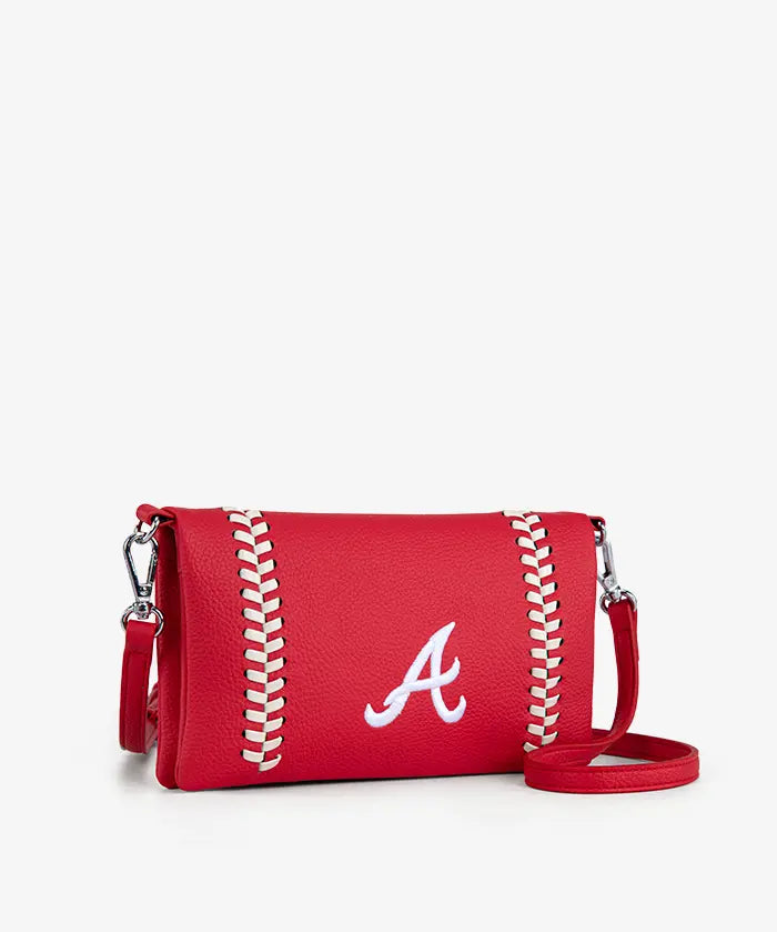 MLB Atlanta Braves Leather Crossbody Purse
