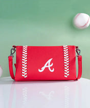 MLB Atlanta Braves Leather Crossbody Purse