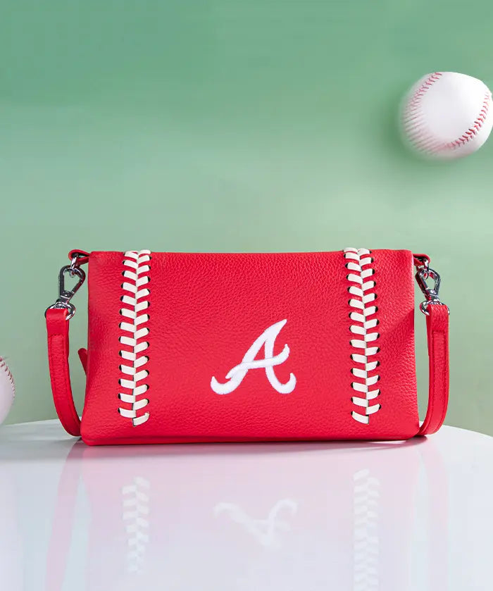 MLB Atlanta Braves Leather Crossbody Purse