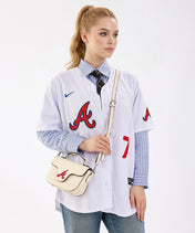 MLB Atlanta Braves Flap Crossbody Bag with Top Handle