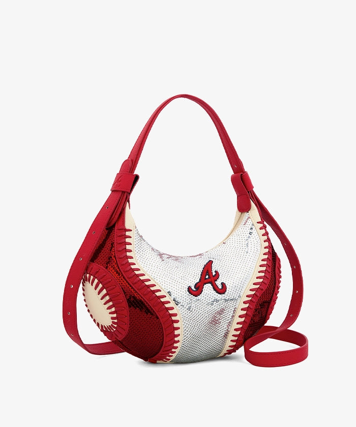 MLB Atlanta Braves Sequin Stitch Hobo - Curveball