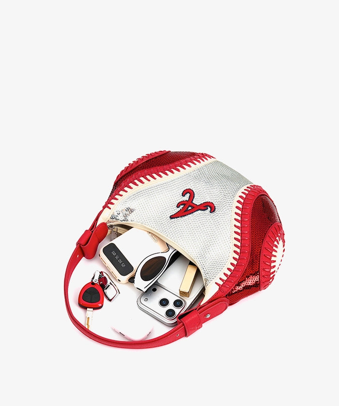 MLB Atlanta Braves Sequin Stitch Hobo - Curveball