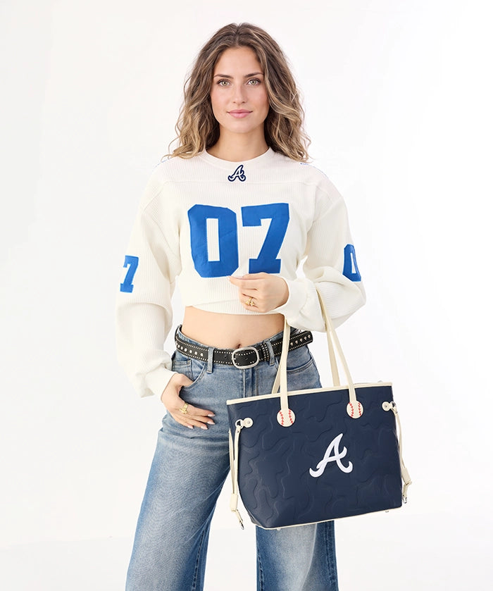 MLB Atlanta Braves Tote Bag with Wristlet Wallet