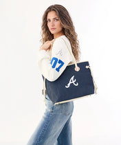 MLB Atlanta Braves Tote Bag with Wristlet Wallet