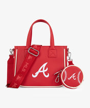 MLB Atlanta Braves Tote Bag with Baseball Coin Pouch