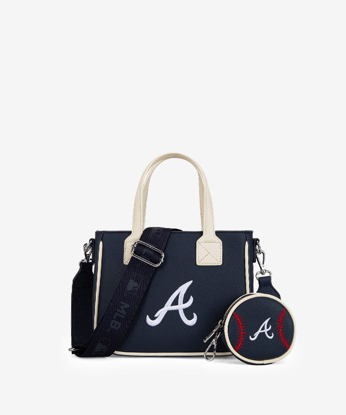 MLB Atlanta Braves Tote Bag with Baseball Coin Pouch