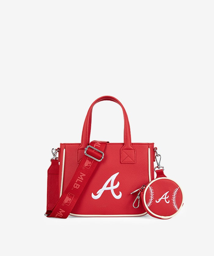 MLB Atlanta Braves Tote Bag with Baseball Coin Pouch