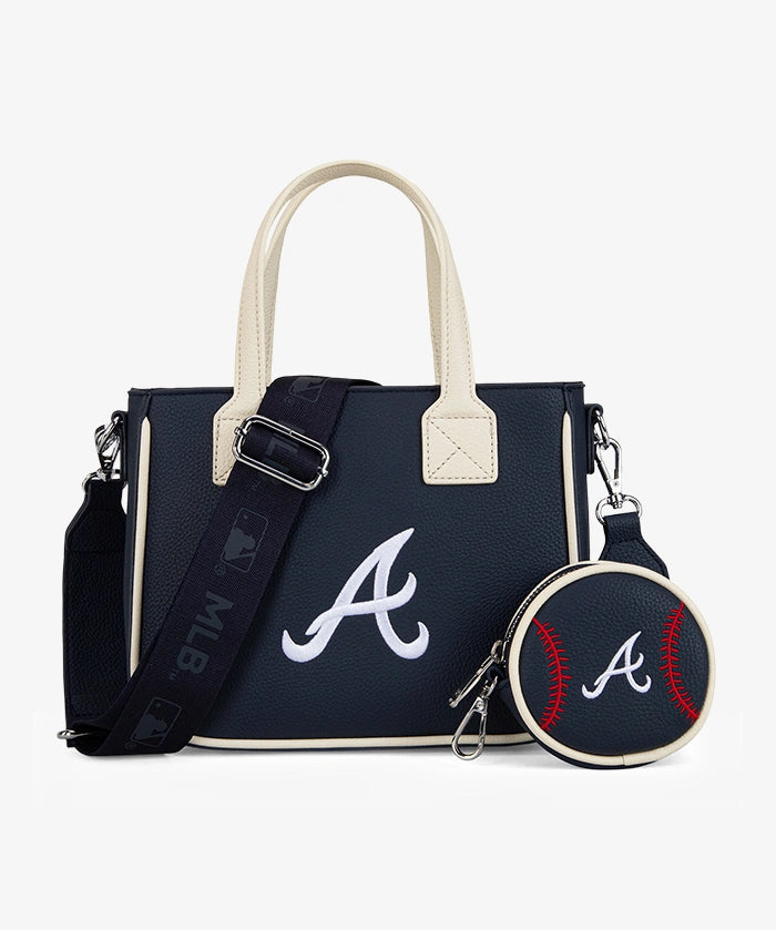 MLB Atlanta Braves Tote Bag with Baseball Coin Pouch