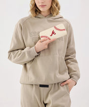 MLB Atlanta Braves Zip Wallet Baseball Stitch Detail