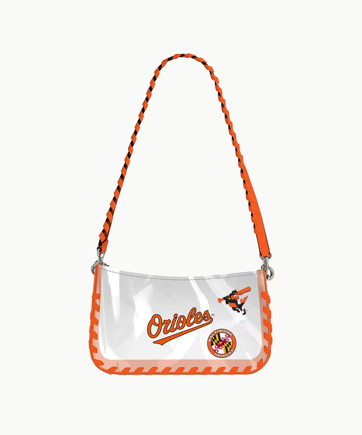 MLB Baltimore Orioles Clear Bag with Baseball Stitch