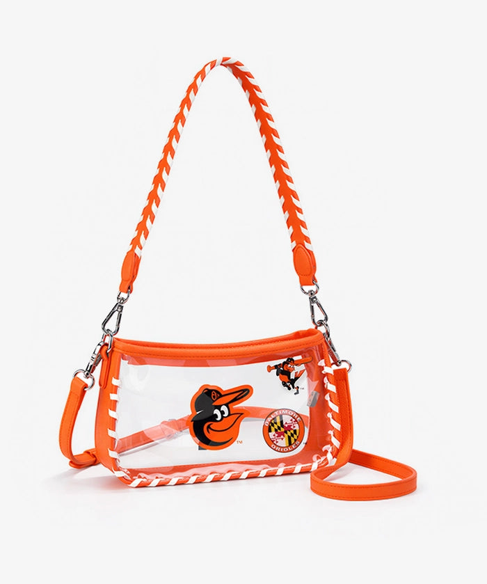 MLB Baltimore Orioles Clear Bag with Baseball Stitch