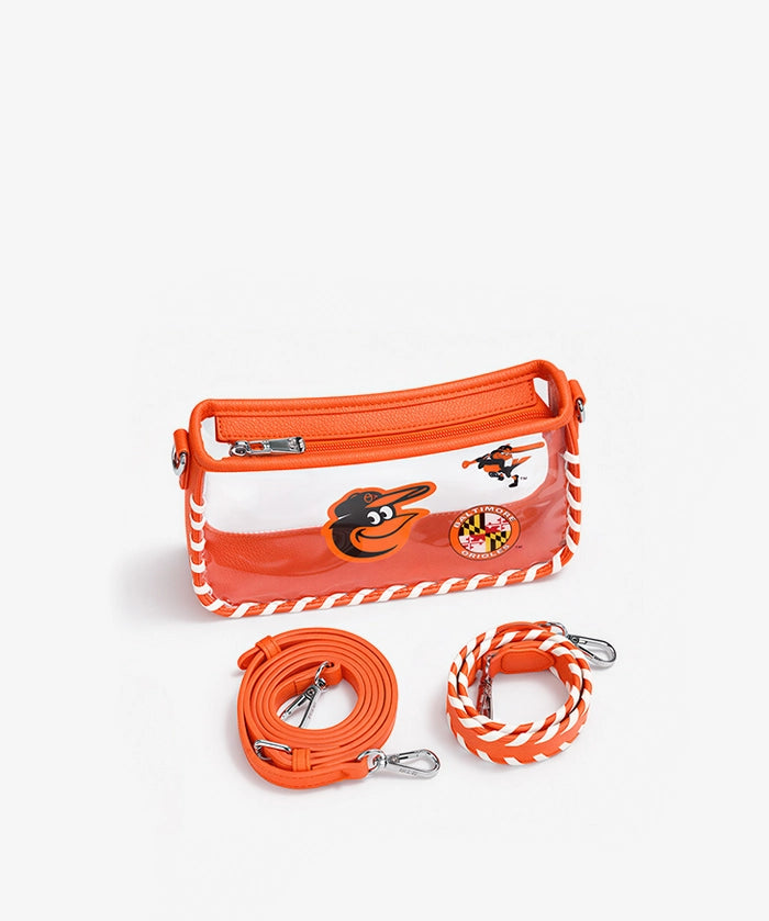MLB Baltimore Orioles Clear Bag with Baseball Stitch