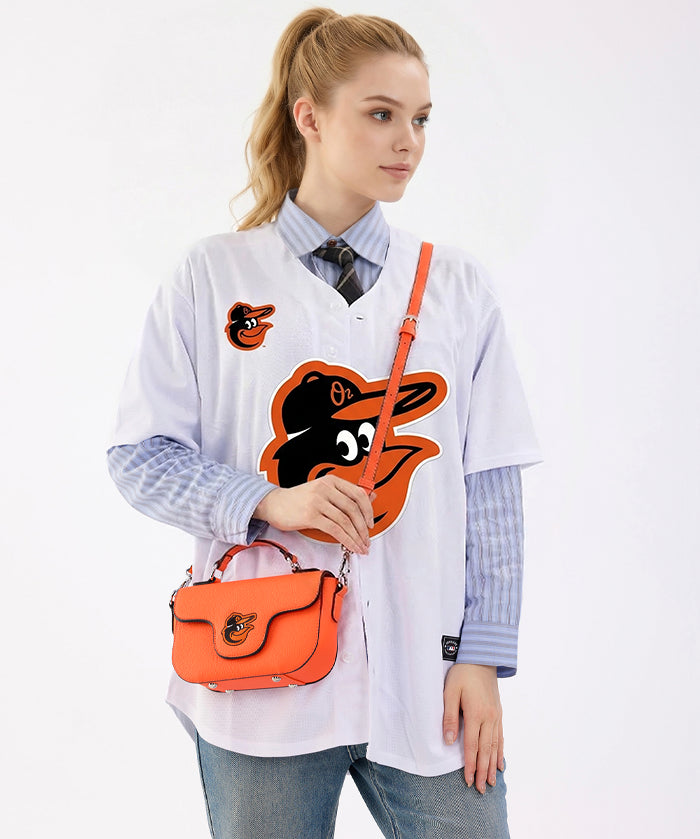 MLB Baltimore Orioles Flap Crossbody Bag with Top Handle