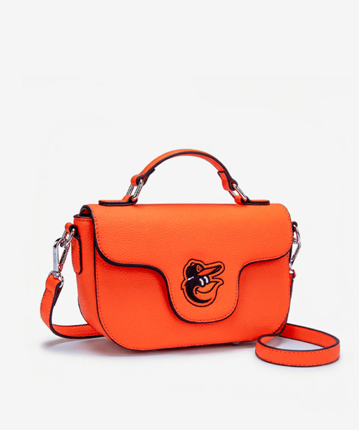MLB Baltimore Orioles Flap Crossbody Bag with Top Handle