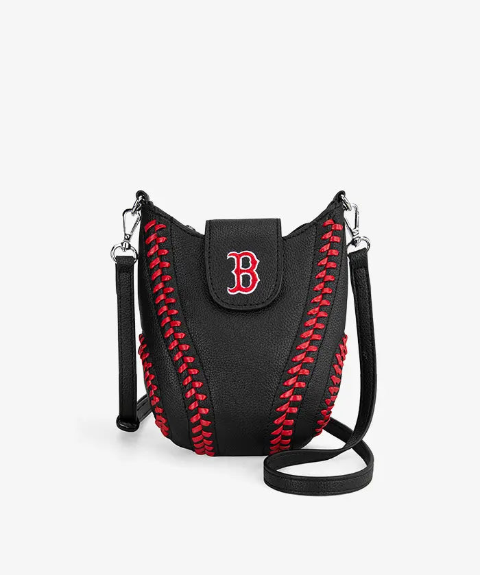 MLB Boston Red Sox Crossbody Bag With Baseball Seam
