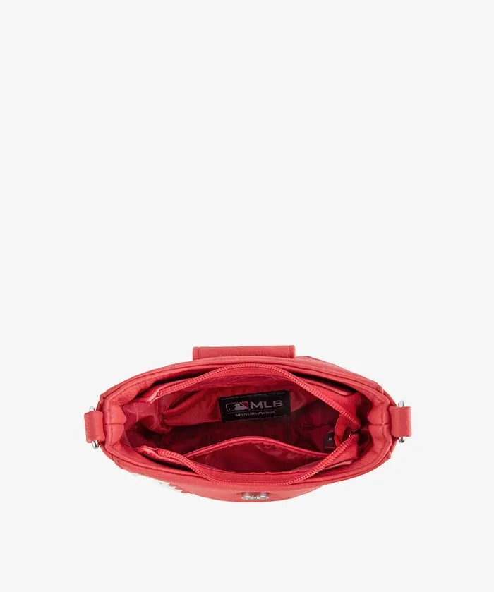 MLB Boston Red Sox Crossbody Bag With Baseball Seam