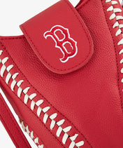 MLB Boston Red Sox Crossbody Bag With Baseball Seam