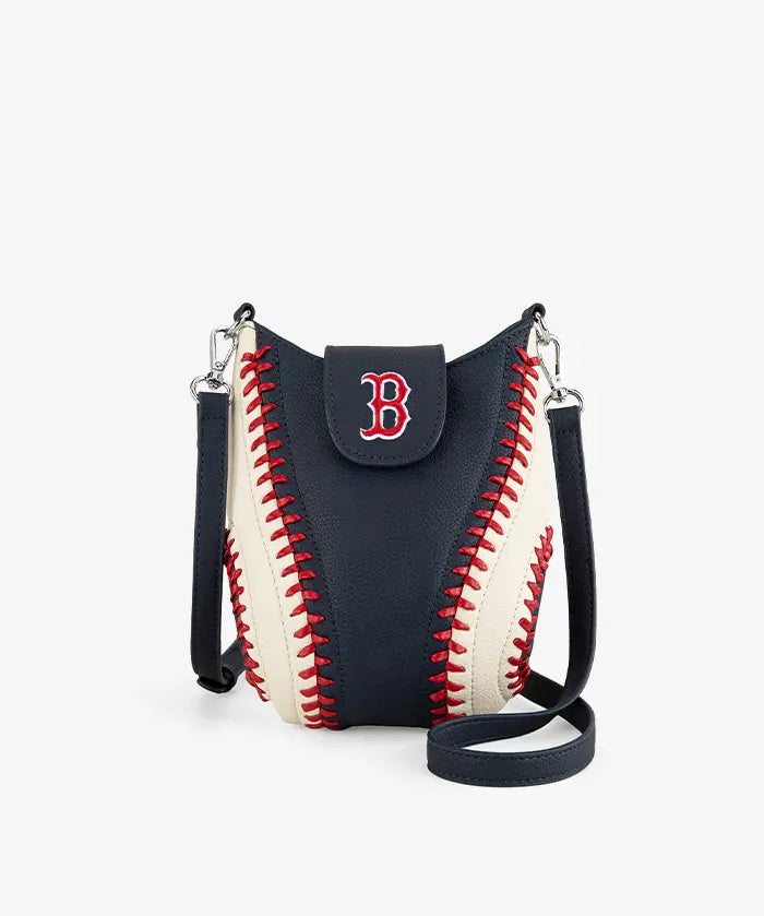 MLB Boston Red Sox Crossbody Bag With Baseball Seam