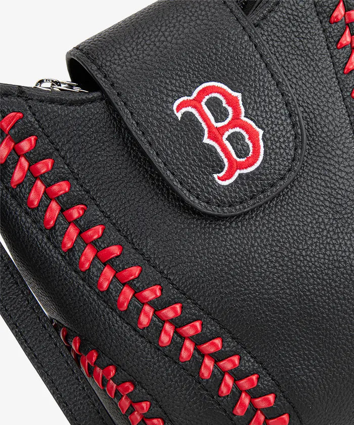 MLB Boston Red Sox Crossbody Bag With Baseball Seam